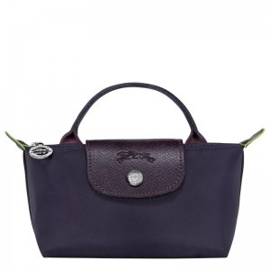 Bilberry Purple Men's Longchamp Le Pliage Green with handle Pouches | 06192-HEFL