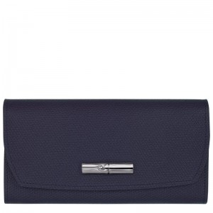 Bilberry Purple Women's Longchamp Roseau Continental Wallets | 04871-SGDU