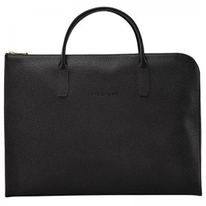 Black Men's Longchamp Le Foulonné S Briefcase | 98213-FEZC