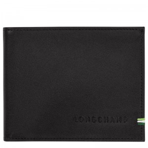 Black Men's Longchamp sur Seine Wallets | 08453-XGCZ