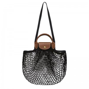 Black Women's Longchamp Le Pliage Filet L Mesh Bag | 70519-VNGC