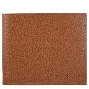 Caramel Brown Men's Longchamp Le Foulonné Wallets | 92783-PNTL