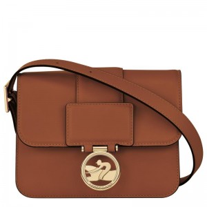 Cognac Brown Women's Longchamp Box-Trot S Crossbody Bags | 93561-ZXSC