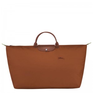 Cognac Brown Women's Longchamp Le Pliage Green M Travel Bags | 50973-FSYG