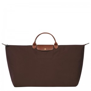 Ebony Brown Women's Longchamp Le Pliage Original M Travel Bags | 13842-PCRD