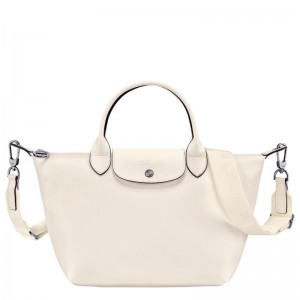 Ecru White Women's Longchamp Le Pliage Xtra S Handbags | 78693-ECQD