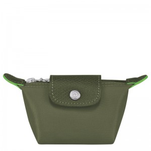 Forest Green Men's Longchamp Le Pliage Green Coin Purses | 47906-WDAU