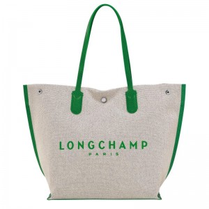 Green Women's Longchamp Essential L Tote Bag | 91506-BSYZ