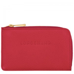 Love Red Men's Longchamp Le Foulonné Cardholders | 63051-XNCM