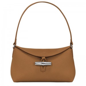 Natural Brown Women's Longchamp Roseau S Hobo Bags | 89145-LNXS