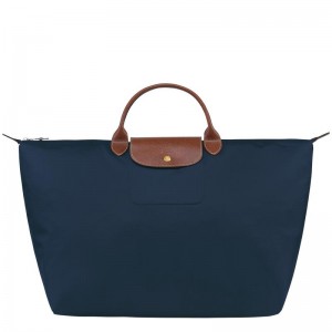 Navy Men's Longchamp Le Pliage Original S Travel Bags | 06523-ILGH