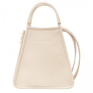 Paper White Women's Longchamp Le Foulonné S Handbags | 63415-SGZB