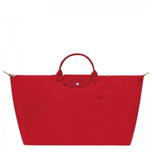 Tomato Red Men's Longchamp Le Pliage Green M Travel Bags | 21753-KWGF