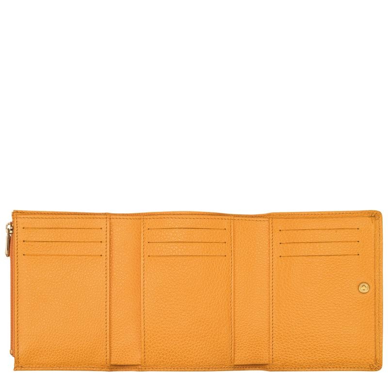 Apricot Orange Men's Longchamp Le Foulonné Wallets | 62941-JSFR