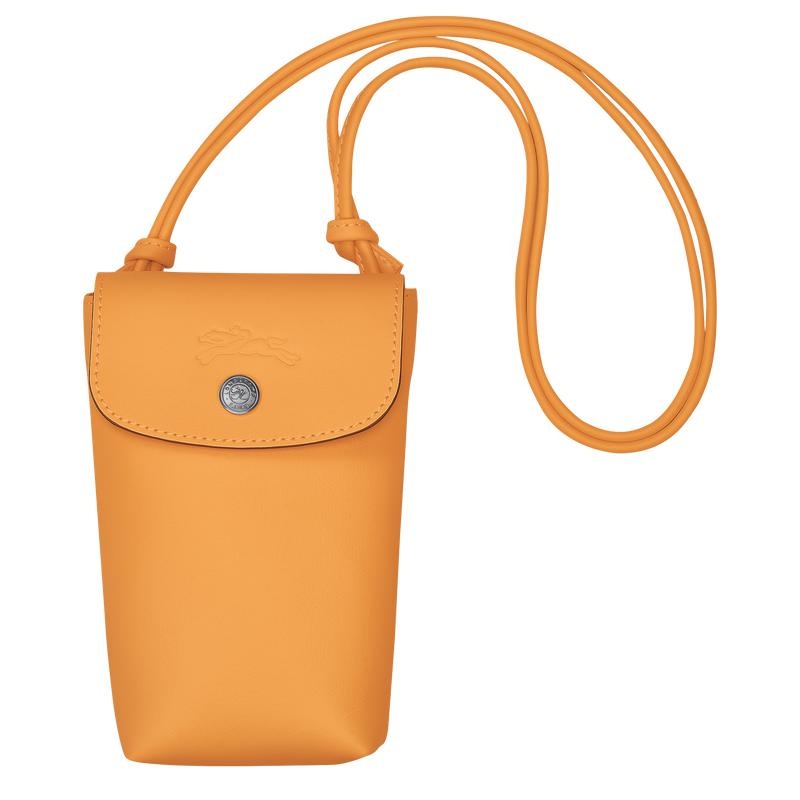 Apricot Orange Men\'s Longchamp Le Pliage Xtra with leather lace Phone Case | 02147-XAOG
