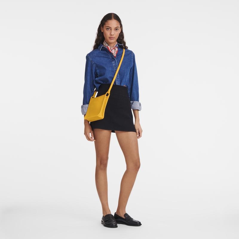 Apricot Orange Women's Longchamp Le Foulonné S Crossbody Bags | 70251-YGIF