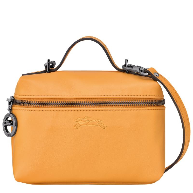 Apricot Orange Women\'s Longchamp Le Pliage Xtra XS Vanity Crossbody Bags | 34981-HYJA