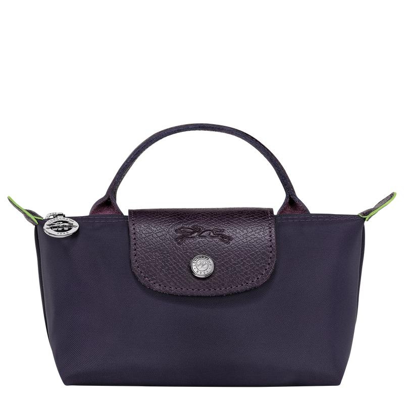 Bilberry Purple Men\'s Longchamp Le Pliage Green with handle Pouches | 06192-HEFL
