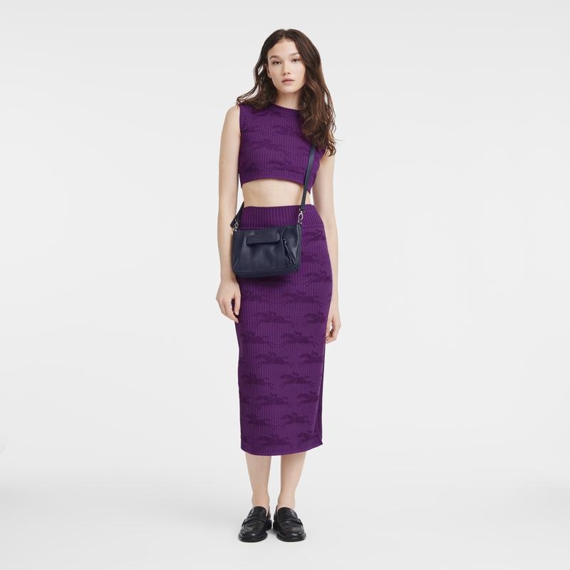 Bilberry Purple Women's Longchamp 3D S Crossbody Bags | 56812-ZDFV