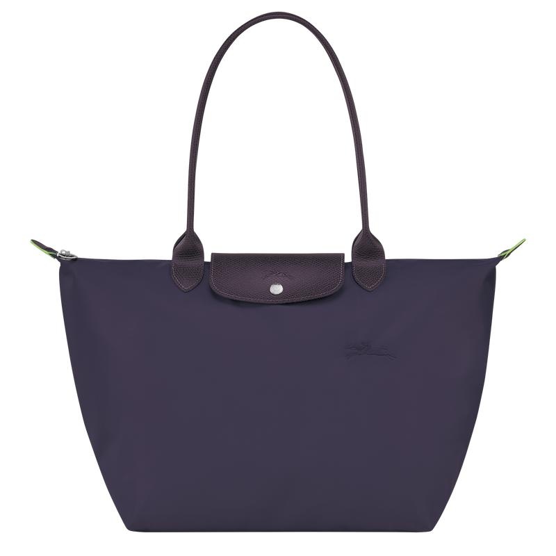 Bilberry Purple Women\'s Longchamp Le Pliage Green L Tote Bag | 87250-SGKA