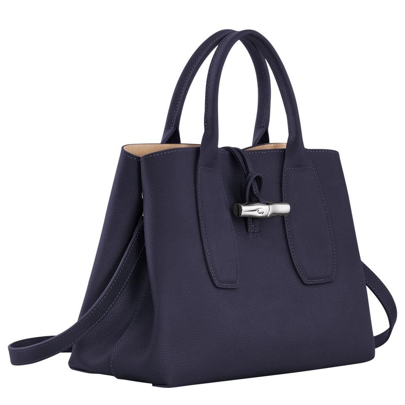 Bilberry Purple Women's Longchamp Roseau M Handbags | 23715-XNOS