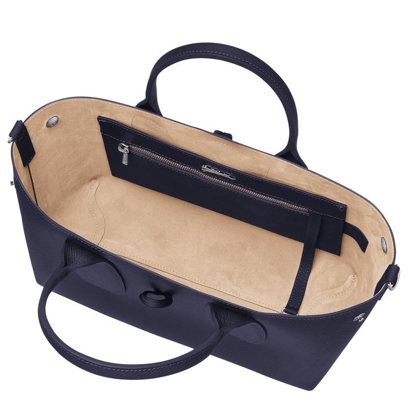 Bilberry Purple Women's Longchamp Roseau M Handbags | 23715-XNOS