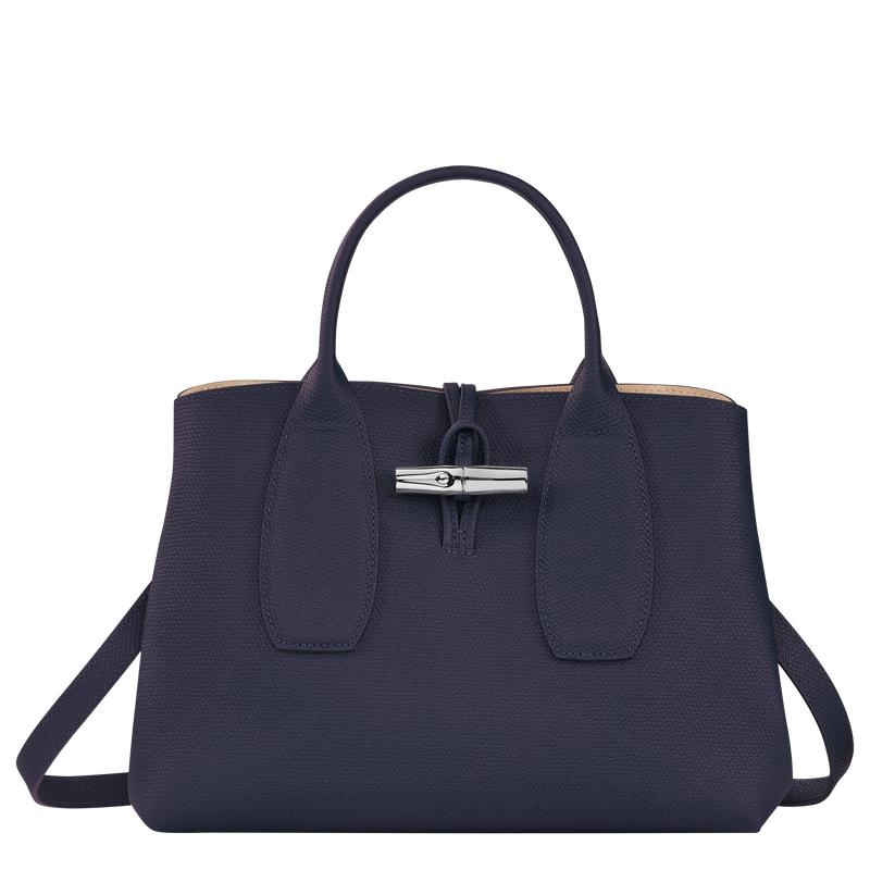Bilberry Purple Women\'s Longchamp Roseau M Handbags | 23715-XNOS