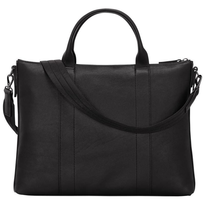 Black Men's Longchamp 3D Briefcase | 58907-XGIR