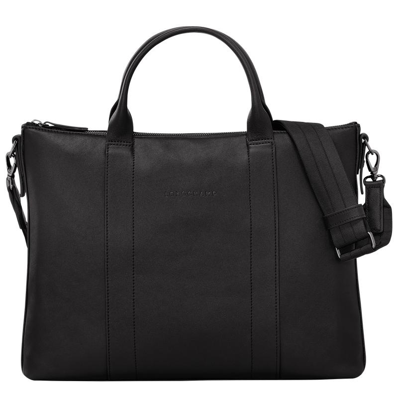 Black Men\'s Longchamp 3D Briefcase | 58907-XGIR