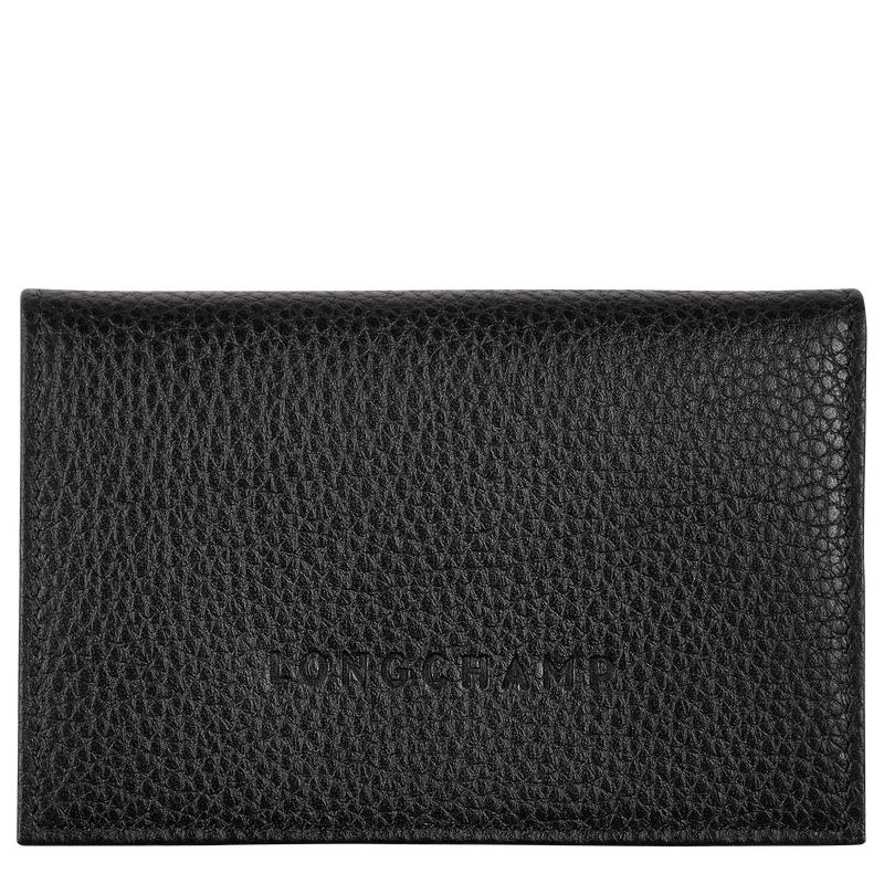 Black Men\'s Longchamp Le Foulonné Cardholders | 12506-RGHF