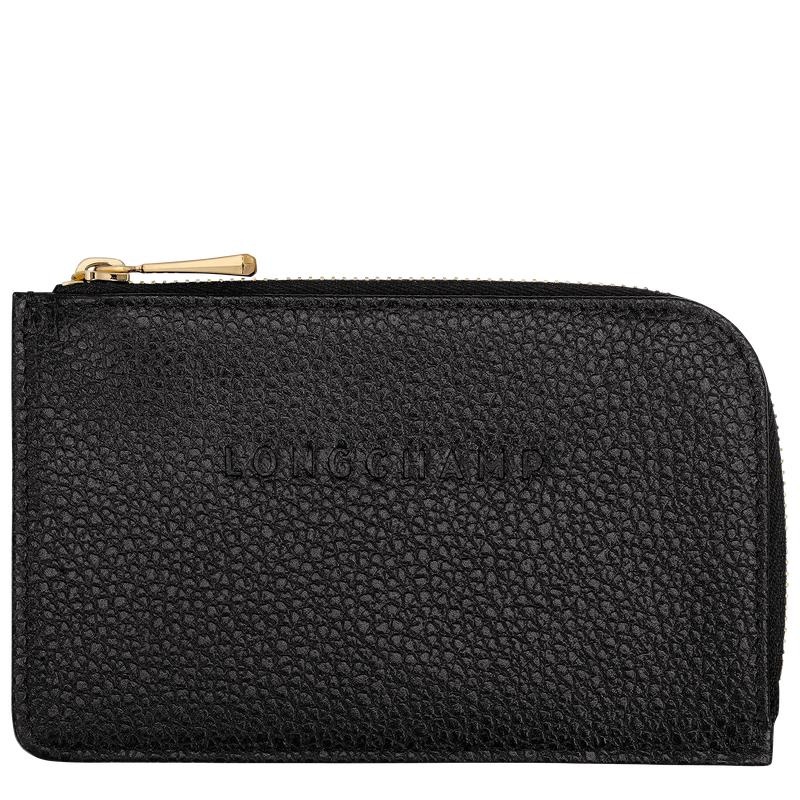 Black Men\'s Longchamp Le Foulonné Cardholders | 26975-BPCA