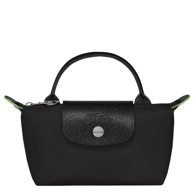 Black Men\'s Longchamp Le Pliage Green with handle Pouches | 82375-TDCX