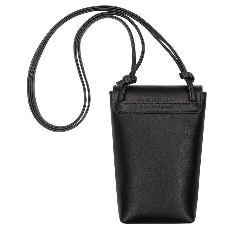 Black Men's Longchamp Le Pliage Xtra with leather lace Phone Case | 49125-TVYQ