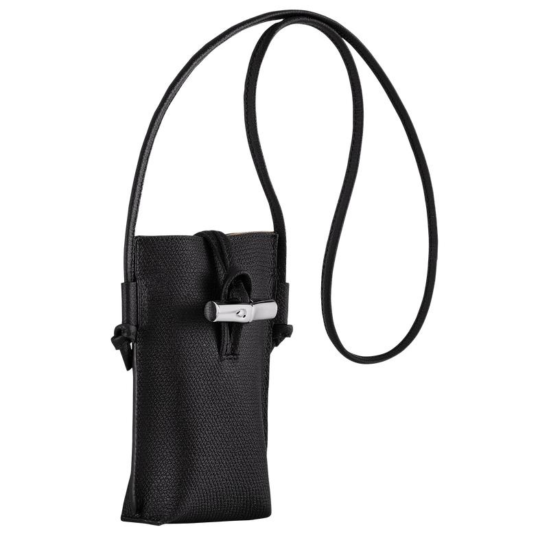 Black Men's Longchamp Roseau with lace Phone Case | 70596-UOMV