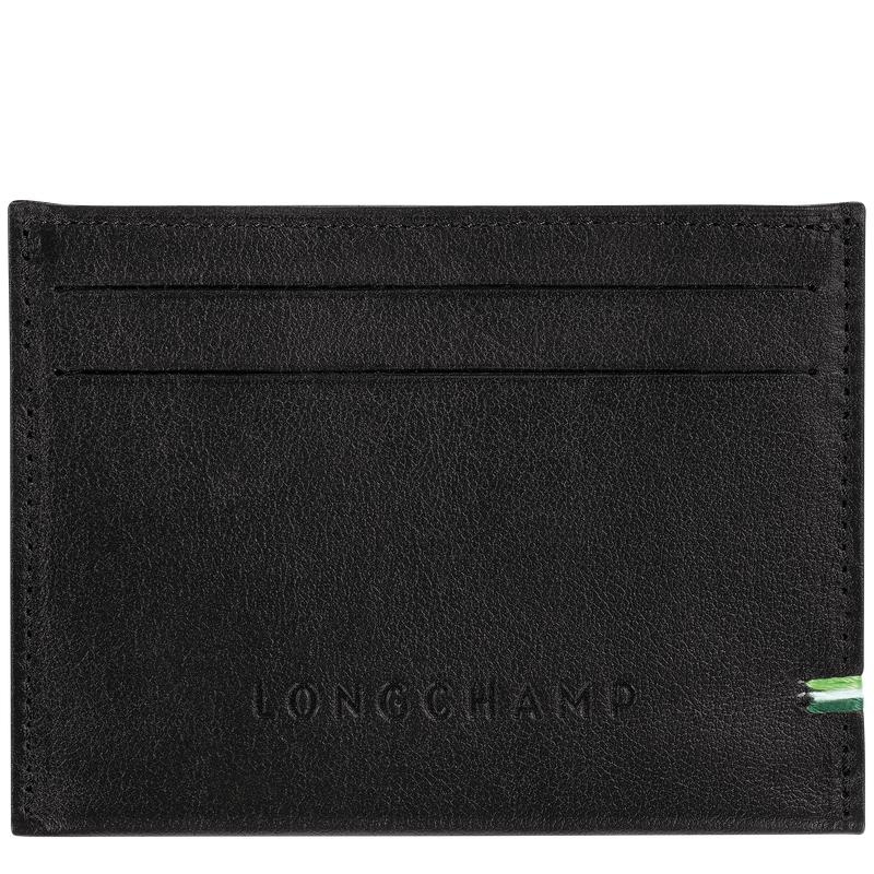 Black Men\'s Longchamp sur Seine Cardholders | 01642-MTUA