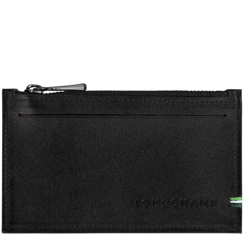 Black Men\'s Longchamp sur Seine Coin Purses | 23406-MSBL