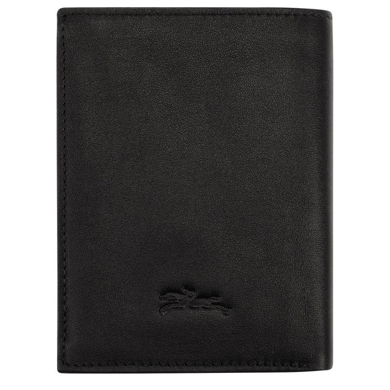 Black Men's Longchamp sur Seine Wallets | 10293-NQAX