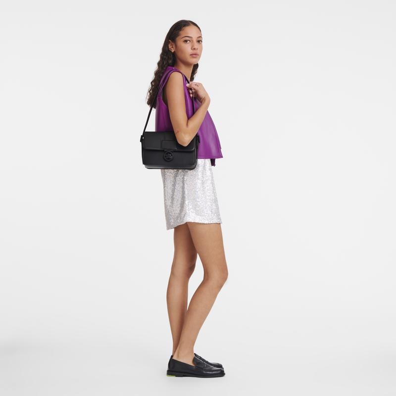 Black Women's Longchamp Box-Trot M Crossbody Bags | 02679-WSLX