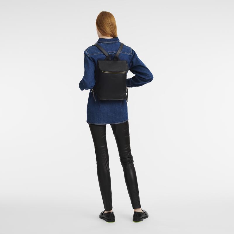 Black Women's Longchamp Le Foulonné Backpacks | 28103-SDRI