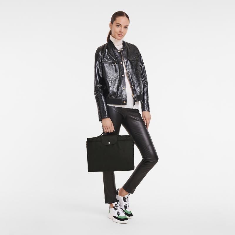 Black Women's Longchamp Le Pliage Green S Briefcase | 16952-NAHU