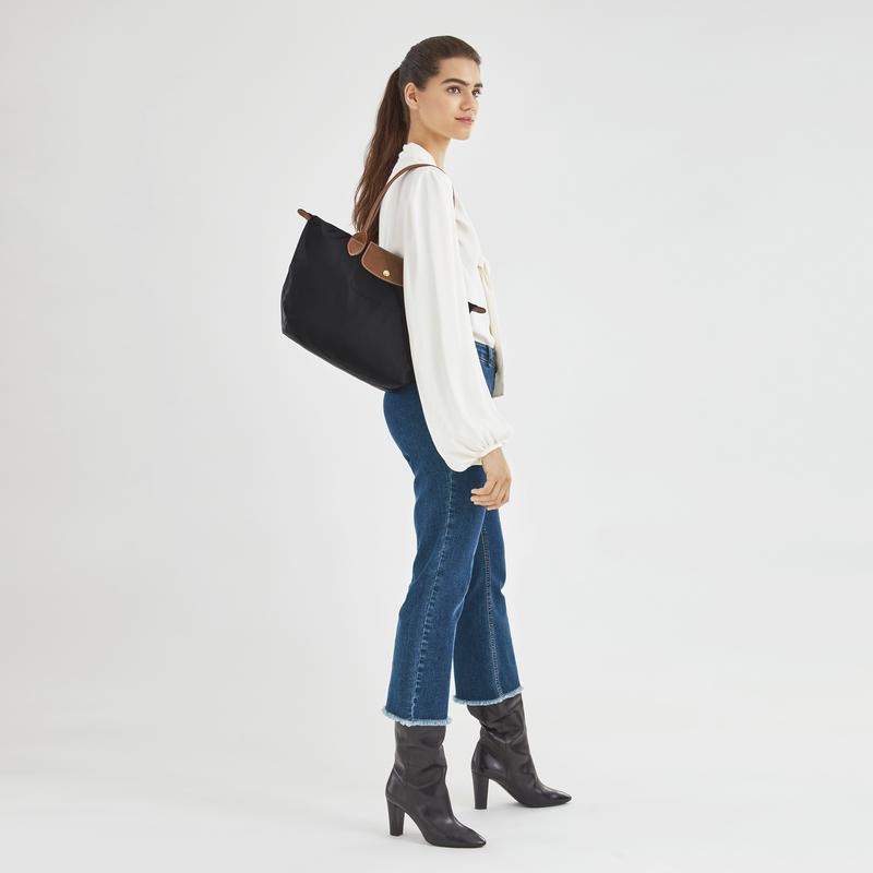 Black Women's Longchamp Le Pliage Original M Tote Bag | 63250-BKGH