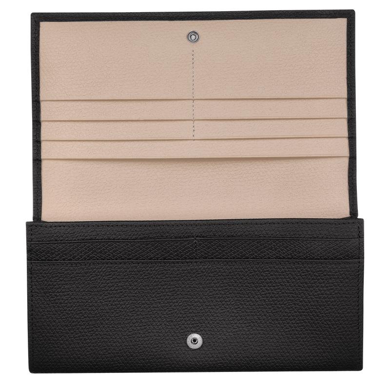 Black Women's Longchamp Roseau Continental Wallets | 79128-FPLH