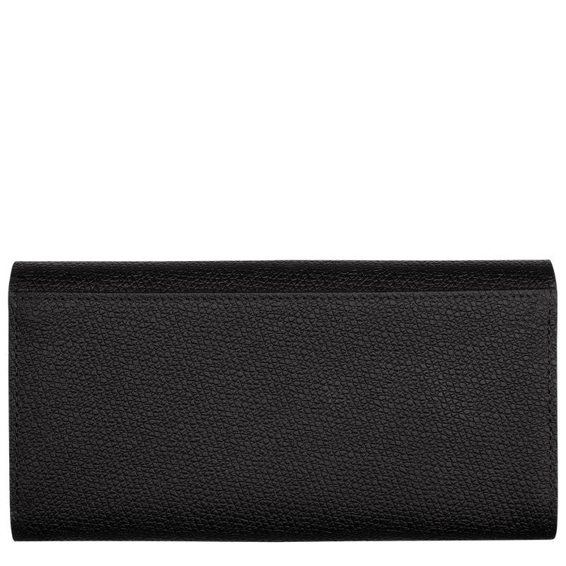 Black Women's Longchamp Roseau Continental Wallets | 79128-FPLH