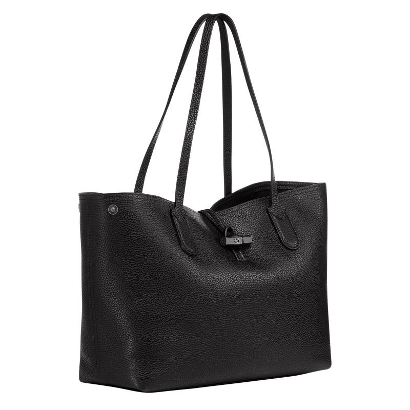 Black Women's Longchamp Roseau Essential L Tote Bag | 51278-QGAR