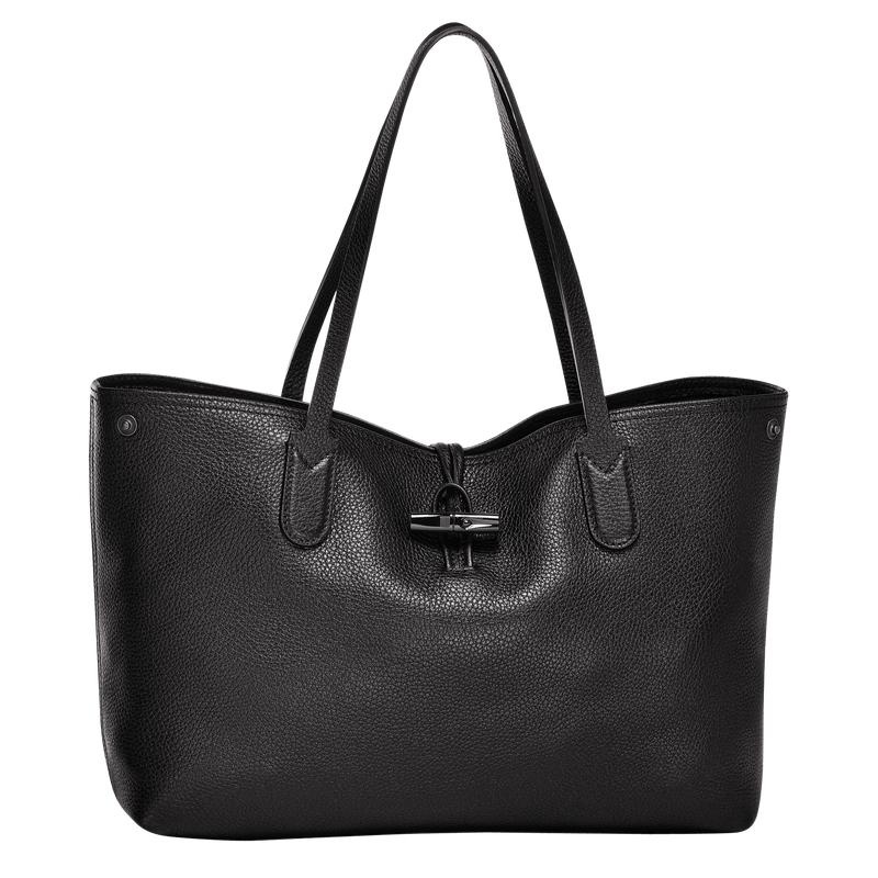 Black Women\'s Longchamp Roseau Essential L Tote Bag | 51278-QGAR