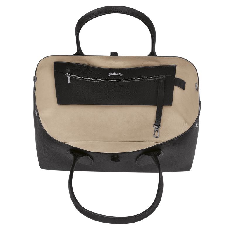 Black Women's Longchamp Roseau L Tote Bag | 89673-OAHK