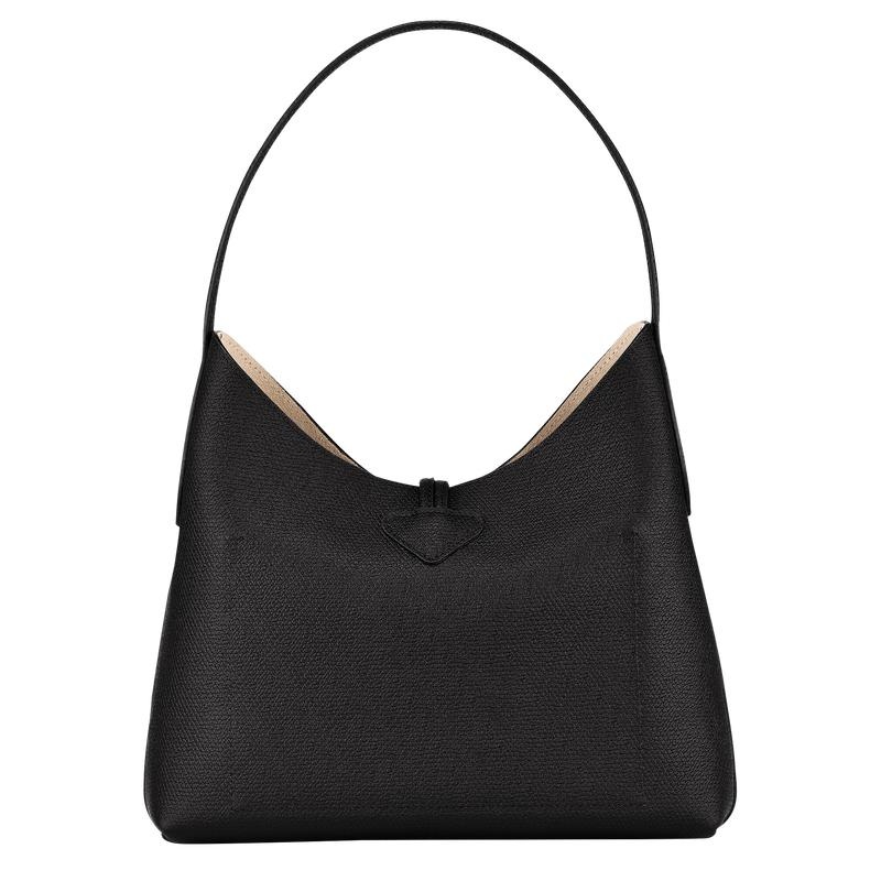 Black Women's Longchamp Roseau M Hobo Bags | 91430-IQCH