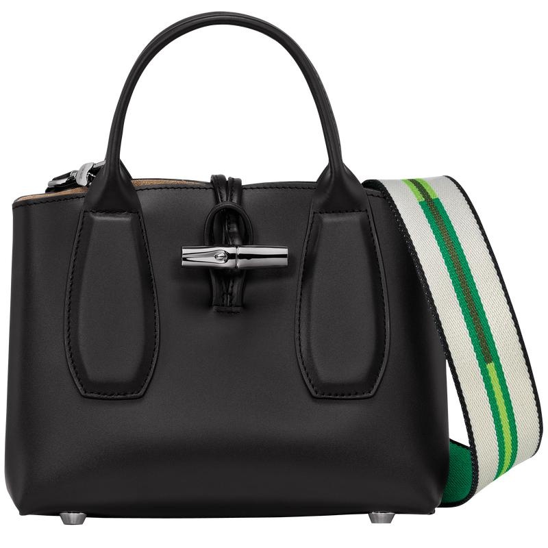 Black Women\'s Longchamp Roseau S Handbags | 84031-KSJR