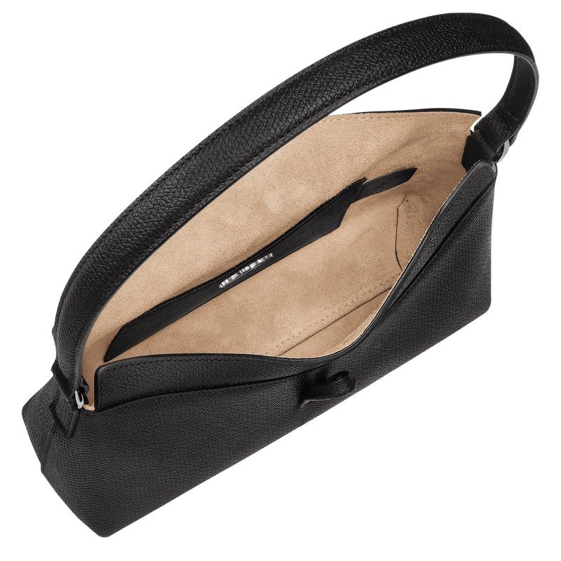 Black Women's Longchamp Roseau S Hobo Bags | 59804-UFBQ