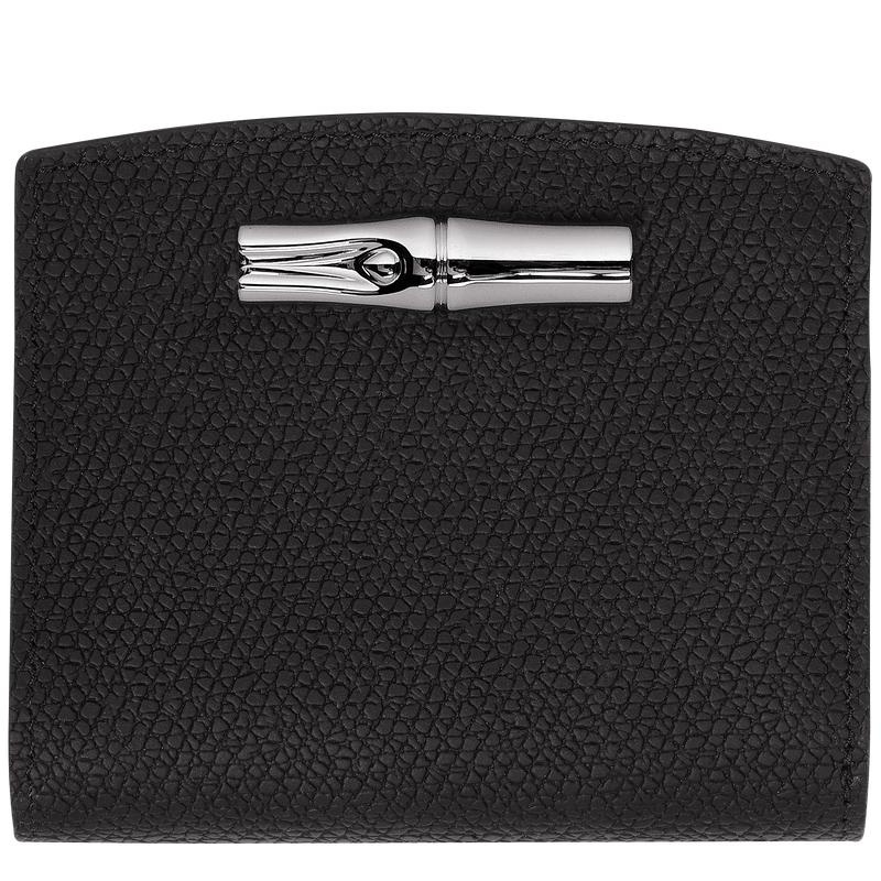 Black Women\'s Longchamp Roseau Wallets | 48925-HSTP